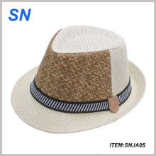 Nouveau chapeau personnalisé de conception avec bandeau 2014 chapeau de paille de Panama